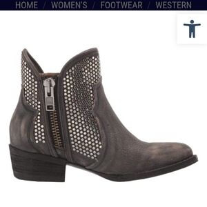 Circle G Studded Black Ankle Boots